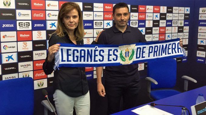 Asier Garitano en su despedida del CD Leganés