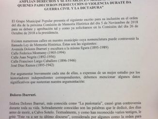 Nota de prensa PP Leganés - Cambio del nombre de algunas calles