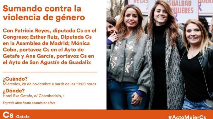 Ciudadanos (Cs) Getafe solicita medidas específicas para luchar contra la Violencia de Género que sufren las mujeres mayores