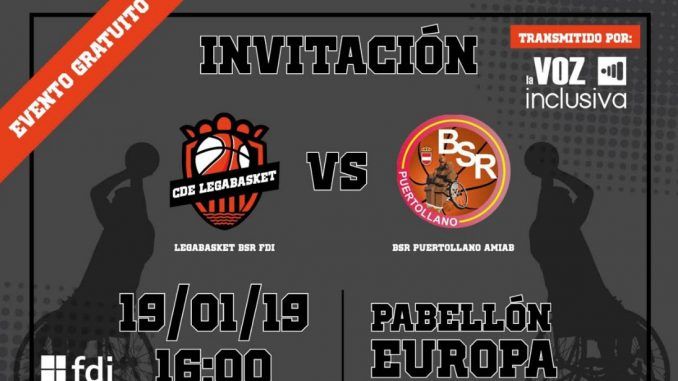 El Legabasket BSR-FDI comienza la 2ª vuelta de la temporada jugando en casa