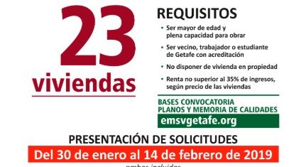 Las nuevas viviendas públicas de EMSV en El Rosón podrán ser solicitadas a partir del 30 de enero