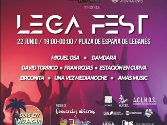 Cartel promocional de Lega Fest, I festival solidario de Leganés