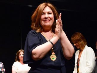 De Andrés en su investidura como alcaldesa de Alcorcón