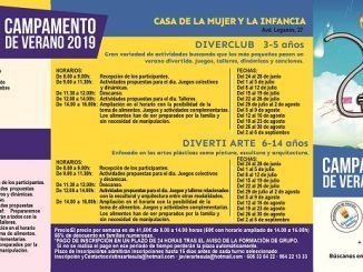 Cartel campamentos de verano Alcorcón 2019