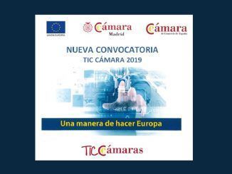 Cartel promocional de la campaña de la Cámara de Madrid TICCámaras
