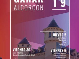 Cartel promocional de la caseta de Ganar Alcorcón para las Fiestas Patronales de 2019.