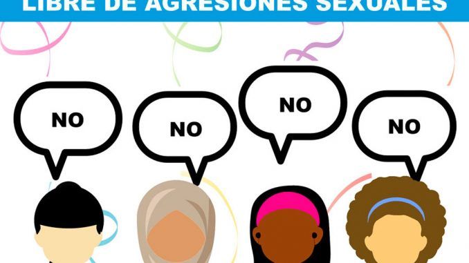 Cartel de la campaña “Alcorcón, libre de agresiones sexuales” llevada a cabo durante las Fiestas Patronales 2018.