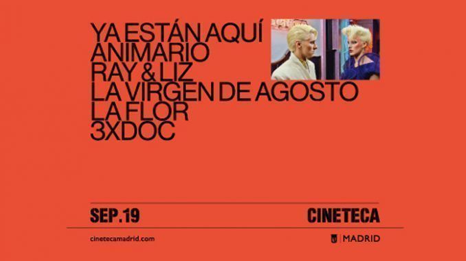 Cartel de la programación de septiembre de la Cineteca de Madrid.