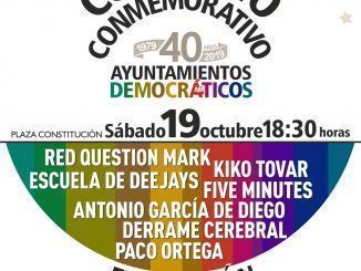 Cartel promocional del concierto conmemorativo por los 40 años de ayuntamientos democráticos.