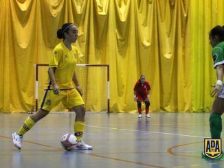 La Agrupación Deportiva Alcorcón de Fútbol Sala Femenino contra el Cidade de As Burgas.