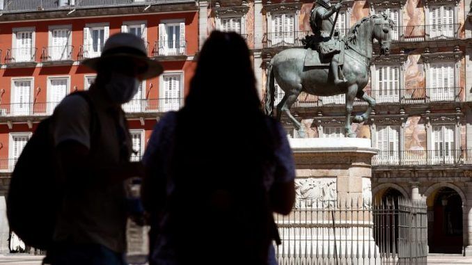 Turistas en la Plaza mayor