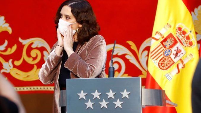 La presidenta de la Comunidad de Madrid, Isabel Díaz Ayuso