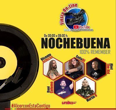 Cartel de las actuaciones de la fiesta online en Nochebuena