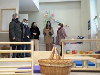 La vicealcaldesa de Madrid, Begoña Villacís en la Escuela Infantil Margarita Salas