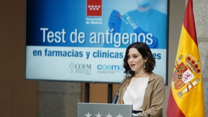 Madrid comienza a realizar test de antígenos