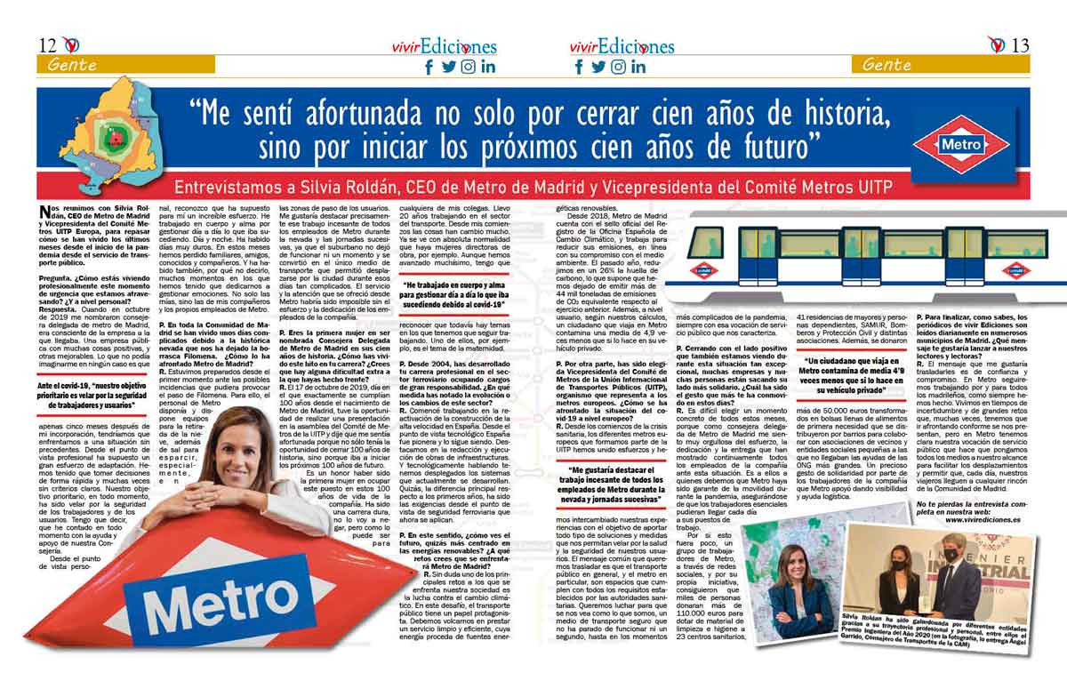 Silvia Roldán CEO Metro de Madrid