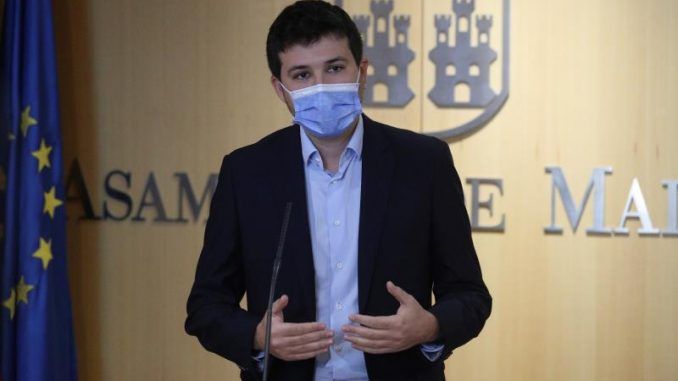 El portavoz del Grupo Parlamentario Más Madrid, Pablo Gómez Perpinyà.