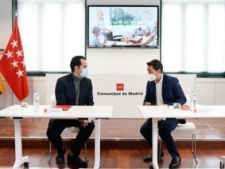 El vicepresidente de la Comunidad de Madrid, Ignacio Aguado en la presentación del Acuerdo Marco de las residencias de mayores