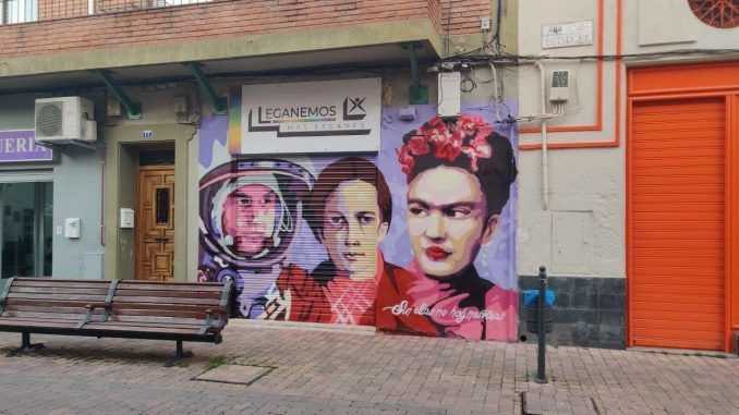 El mural feminista se multiplica también en Leganés