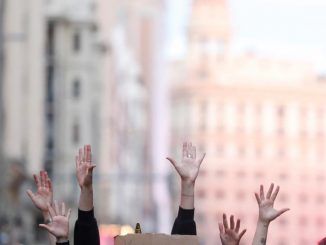 Participantes en la manifestación del 8M de Madrid el pasado año