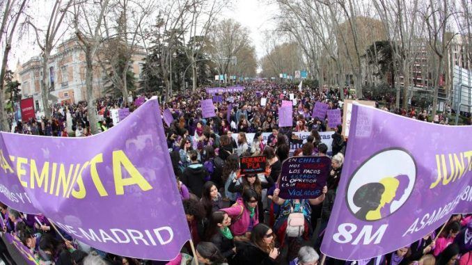 Manifestación por el Día de la Mujer del 2020 en Madrid.