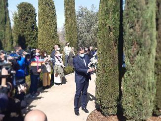 El consejero de Justicia, Interior y Víctimas, Enrique López en el acto por el 11-M. Comunidad de Madrid.