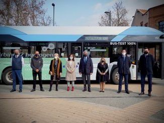 Presentación del nuevo autobús de hidrógeno en Getafe