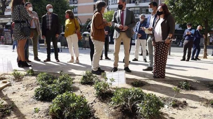 El Ayuntamiento de Sevilla culmina las obras que se estaban realizando en la glorieta jardín Pepe de Rosa, en los Remedios.