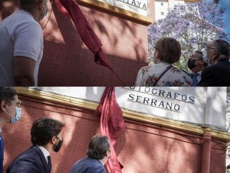 El alcalde de Sevilla, Juan Espadas, y la delegada del Distrito Triana, Encarnación Aguilar, han acudido al acto de renombramiento de dos calles del barrio del Carmen de Triana.