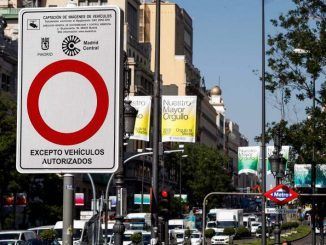 Un cartel que señaliza Madrid Central