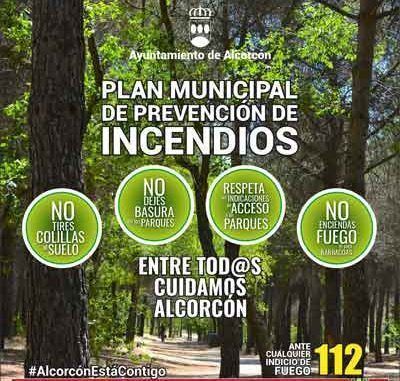 Alcorcón activa el Plan de Actuación Municipal ante Emergencias por Incendios Forestales ante la llegada de la época estival