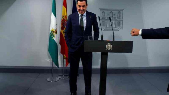 El presidente de la Junta de Andalucía, Juanma Moreno