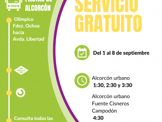 servicio gratuito de autobuses fiestas alcorcón 2021