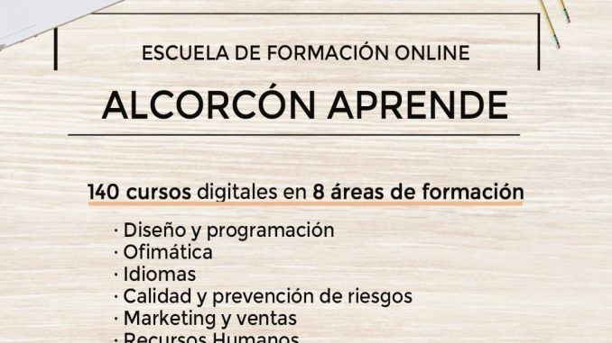 Cartel informativo de "Alcorcón aprende"