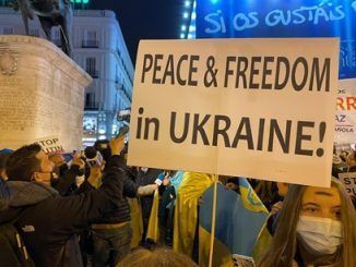 UGT y CCOO muestran su apoyo al pueblo de Ucrania