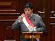 Fotografía cedida por la Presidencia del Perú del presidente del Perú Pedro Castillo hablando en el Congreso, hoy en Lima (Perú). EFE/ Presidencia Del Perú