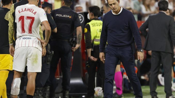 Julen Lopetegui tras el partido que el Sevilla y Real Madrid jugaron en el estadio Ramón Sánchez-Pizjuán. EFE
