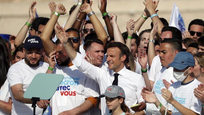 Emmanuel Macron durante un acto en Marsella en foto reciente. EFE/EPA/Guillaume Horcajuelo
