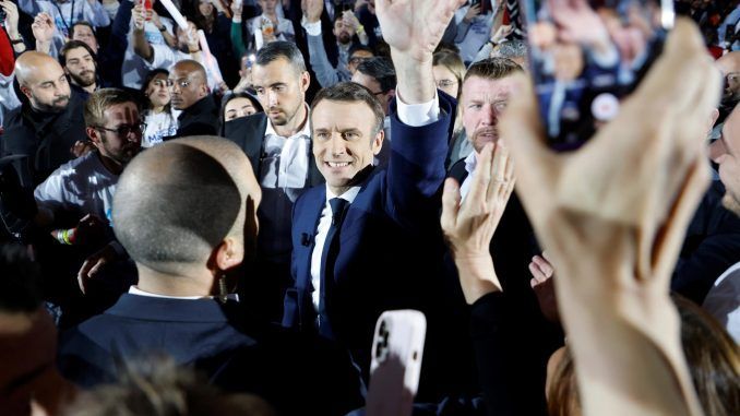 Emmanuel Macron en un acto de campaña en foto de archivo. EFE/EPA/LUDOVIC MARIN
