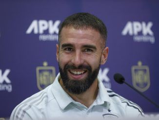 El defensa de la selección española, Dani Carvajal hoy en la Ciudad del Fútbol de Las Rozas. EFE/ Juan Carlos Hidalgo