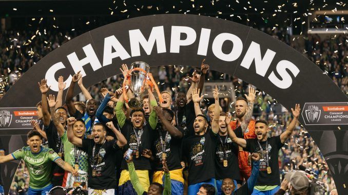 Los Seattle Sounders vencieron 3-0 a los Pumas UNAM y se proclamaron este miércoles vencedores de la Liga de Campeones de la Concacaf al imponerse por 5-2 en el agregado (2-2 en la ida en la Ciudad de México. EFE/MLS
