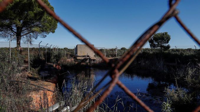 Balsa de riego en el entorno de Doñana. EFE/José Manuel Vidal/ARCHIVO
