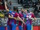 Los jugadores del FC Barcelona celebran un gol en foto de archivo de José Manuel Pedrosa.EFE