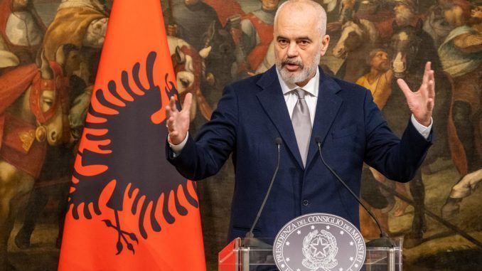 Imagen de archivo del primer ministro albanés, Edi Rama. EFE/EPA/MAURO SCROBOGNA
