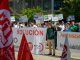 Los trabajadores de Abengoa durante un acto en defensa del empleo. EFE/Archivo