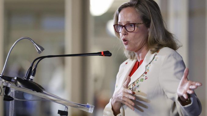 La vicepresidenta segunda del Gobierno y ministra de Economía, Nadia Calviño, en una fotografía de archivo. EFE/Mariscal
