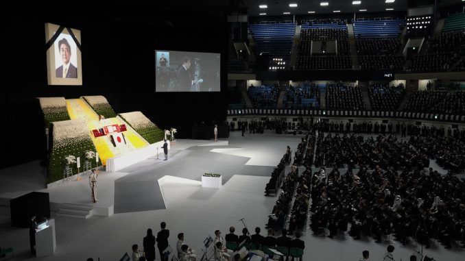 Funeral de Estado por el exprimer ministro japonés, Shinzo Abe. EFE/EPA/Eugene Hoshiko / POOL
