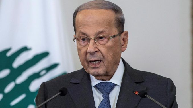 Imagen de Archivo del presidente del Líbano, Michel Aoun. 
 EFE/EPA/NABIL MOUNZER
