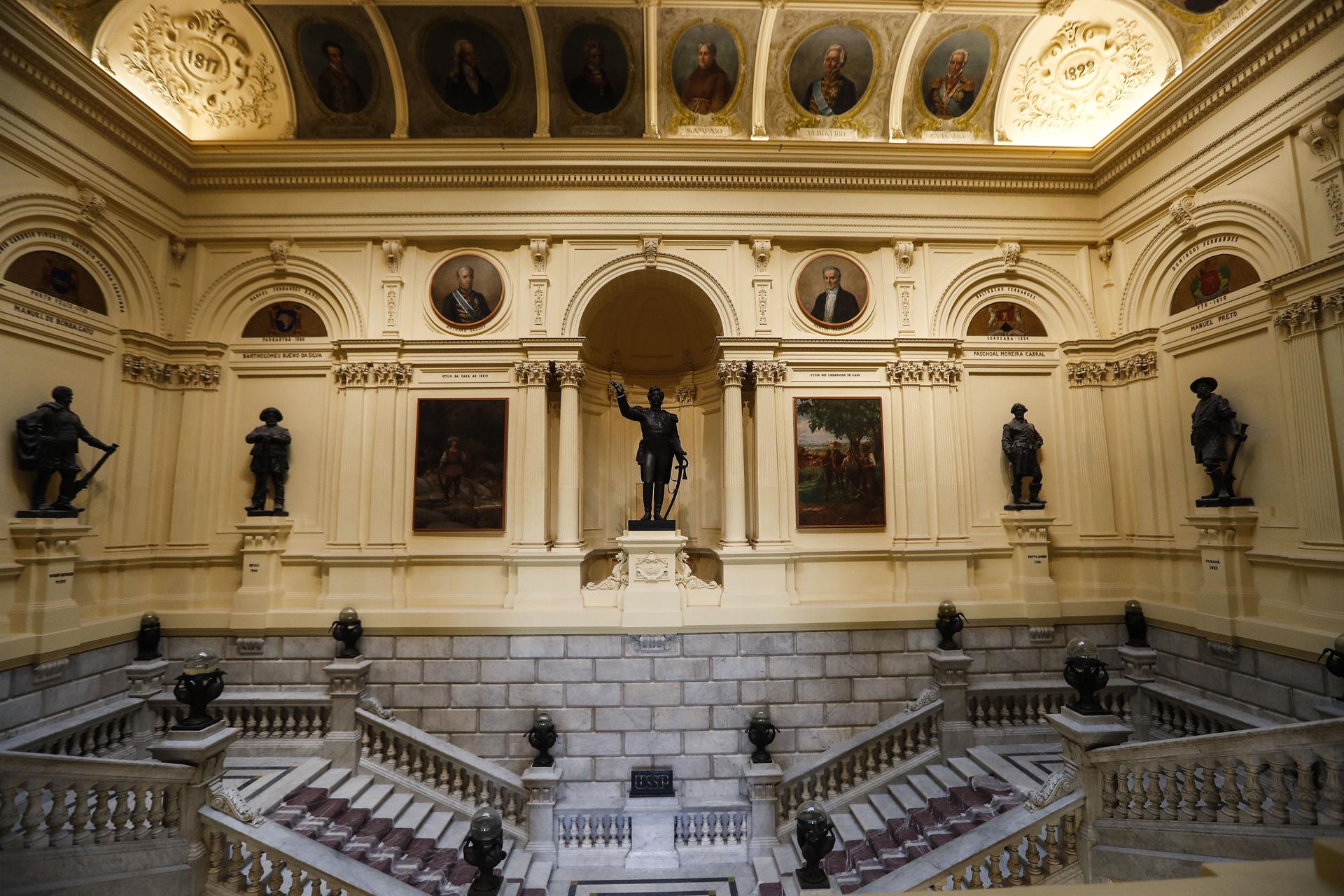 Fotografía del interior del Museo de Ipiranga, el 2 de septiembre de 2022, en Sao Paulo (Brasil). EFE/ Sebastiao Moreira
