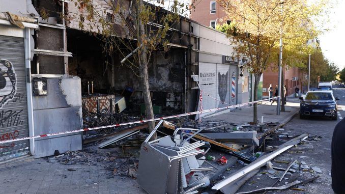 Imagen de archivo del bar situado en la calle de las Cuevas de Altamira, tras la explosión. EFE/Rodrigo Jiménez
